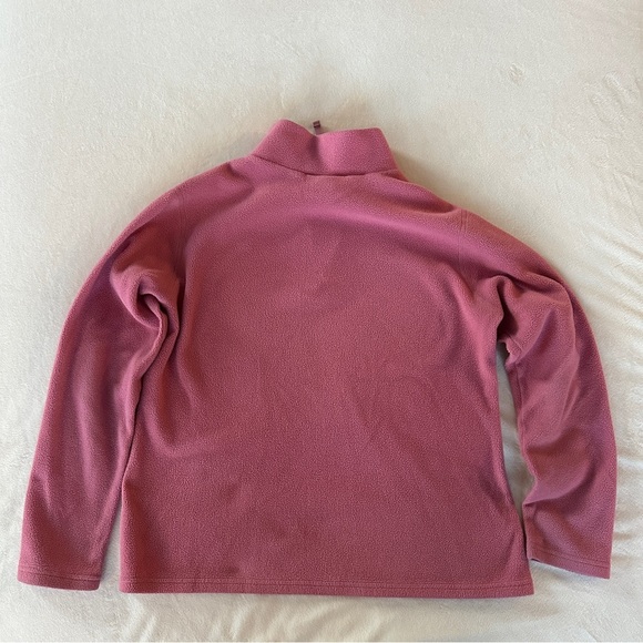 The North Face Girls XL Pink Quarter Zip Fleece Pullover Sweater - Picture 3 of 7